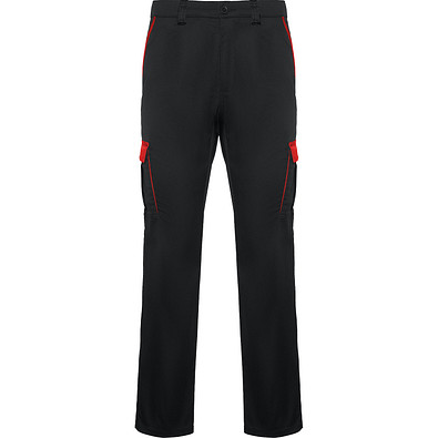 Lange Hose Trooper in Farbkombination, 52, schwarz/rot