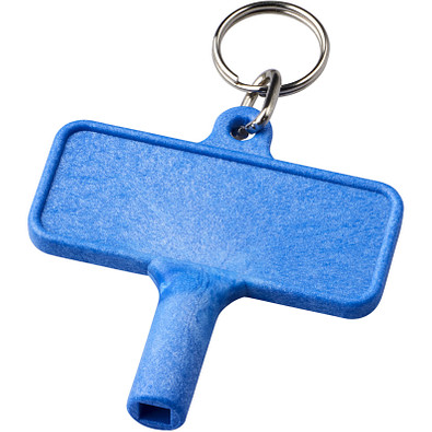 Largo Kunststoff Heizkörperschlüssel mit Schlüsselanhänger, blau