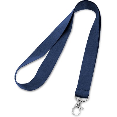 LARIAT. Lanyard aus Polyester mit 20mm Breite, Blau
