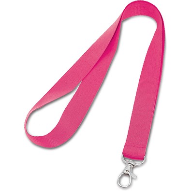 LARIAT. Lanyard aus Polyester mit 20mm Breite, Rosa