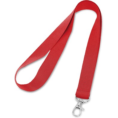 LARIAT. Lanyard aus Polyester mit 20mm Breite, Rot