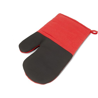 LAWSON. Ofenhandschuh aus 100 % Baumwolle mit Silikon auf einer Seite, Rot