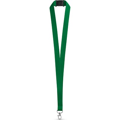 LEEDS. Lanyard aus Polyester mit Sicherheitsverschluss, Grün