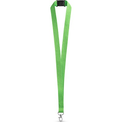 LEEDS. Lanyard aus Polyester mit Sicherheitsverschluss, Hellgrün