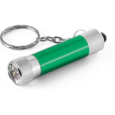 LERGAN. Schlüsselanhänger aus Aluminium mit LED, Grün