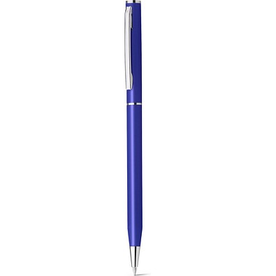 LESLEY METALLIC. Kugelschreiber aus aluminium mit blauschreibender Mine, Blau