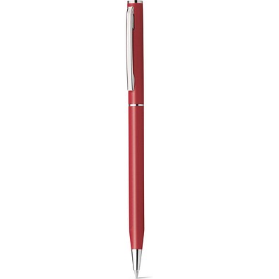 LESLEY METALLIC. Kugelschreiber aus aluminium mit blauschreibender Mine, Rot
