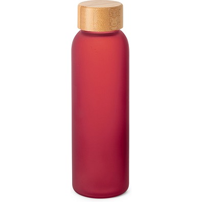 LILLARD GLASS. Trinkflasche aus Mattglas 500ml, Rot