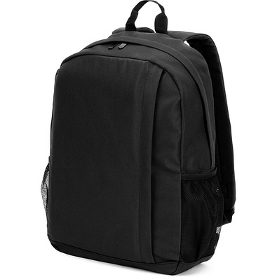 LIVERPOOL. Laptop-Rucksack aus recyceltem 600D Polyester, 15", Schwarz