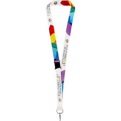 Lois Sublimation RPET-Lanyard mit Sicherheitsverschluss, schwarz, 10mm