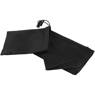 Lucas RPET Sporthandtuch 30 × 80 cm, schwarz