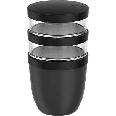 Lunchpot Ellipse 3-teilig 500 ml + 2 x 200 ml nordic black, nordic black