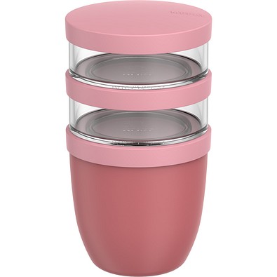 Lunchpot Ellipse 3-teilig 500 ml + 2 x 200 ml vivid mauve, vivd mauve
