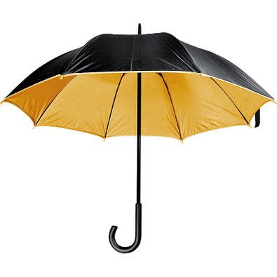 Luxuriöser Regenschirm mit doppelter Bespannung aus Polyester, gold