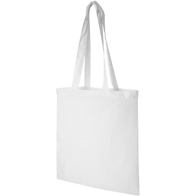 Madras Baumwoll Tragetasche, weiss