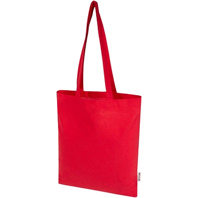 Madras Blend 140 g/m² Tragetasche aus GRS-recycelter Baumwolle 7L, rot