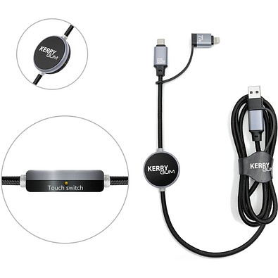 MagCable 5in1 LED long NFC, Grau