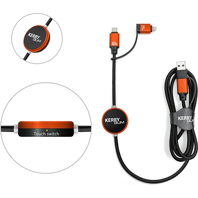 MagCable 5in1 LED long NFC, Orange