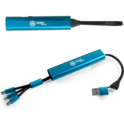 MagCable 5in1 alu, Blau