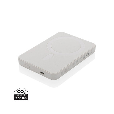 Magnetix 5.000mAh magnetische Powerbank aus RCS recycel. ABS, weiß