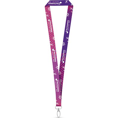 MANILA. Lanyard-Set SUBLIMATION Long II (20 mm) mit 20 mm ovalem Karabiner, Weiß