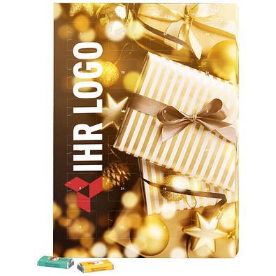 Marken Wand Adventskalender, Lindt Schokotäfelchen, Gold-Paket