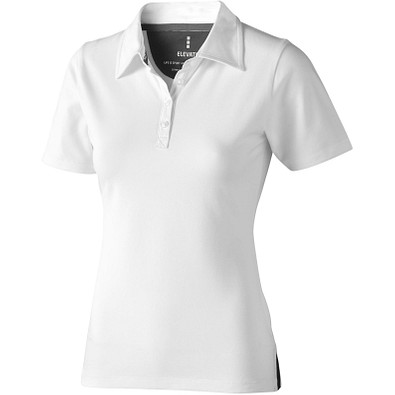 ELEVATE Damen Stretch Poloshirt Markham, weiß, L