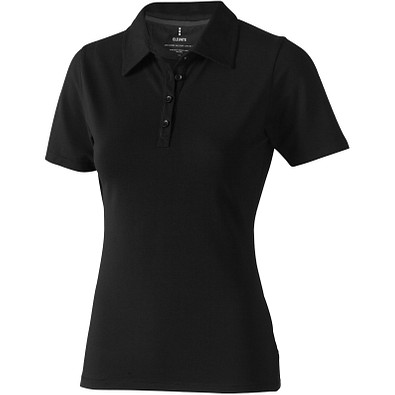 ELEVATE Damen Stretch Poloshirt Markham, schwarz, L
