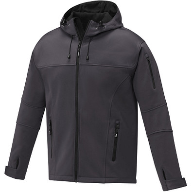 Match Softshelljacke für Herren, storm grey, 3XL