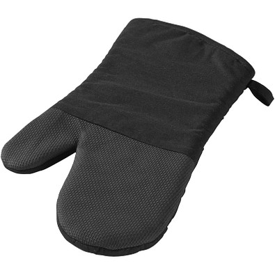 Maya Ofenhandschuh, schwarz glänzend,schwarz
