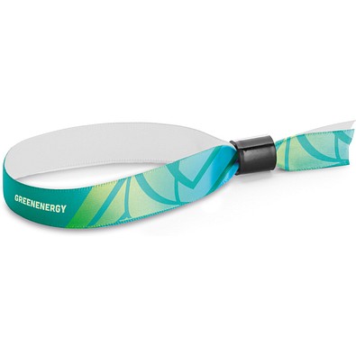 MENDOZA. SET Lanyard SUBLIMATION Slim I (15 mm) Polyesterarmband mit Sicherheitsverschluss, Weiß