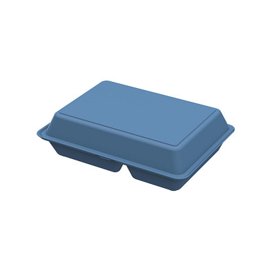 Menübox ToGo XL, 3-geteilt, behagliches blau