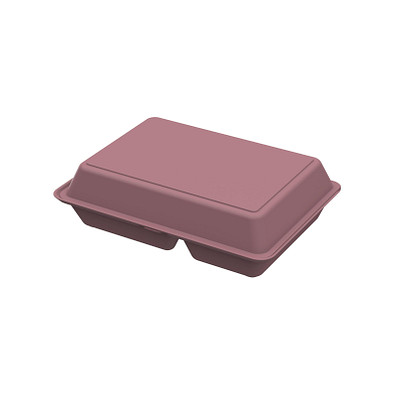 Menübox ToGo XL, 3-geteilt, raffiniertes rot
