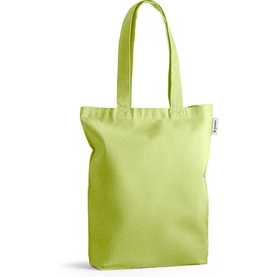 MERIDA. Tragetasche (220 g/ m²) aus Baumwolle (50%), recycelter Baumwolle (30%) und polyester (20% rPET), Hellgrün