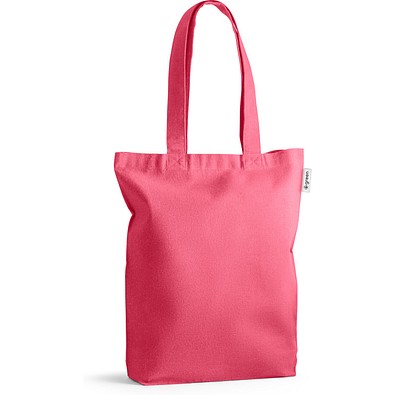 MERIDA. Tragetasche (220 g/ m²) aus Baumwolle (50%), recycelter Baumwolle (30%) und polyester (20% rPET), Rosa