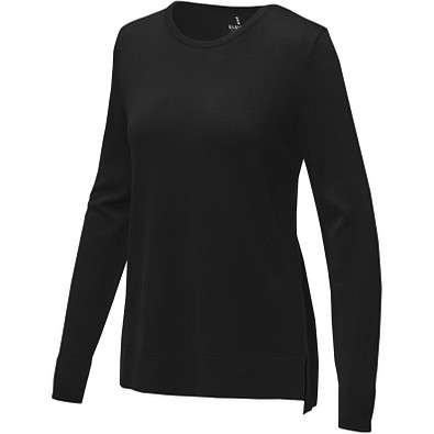 Merrit Pullover mit Rundhalsausschnitt für Damen, schwarz, L