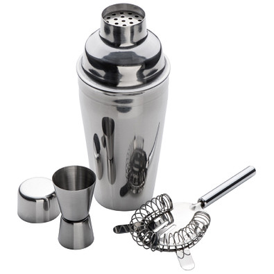 Metall-Cocktailset Messina 3-tlg., grau