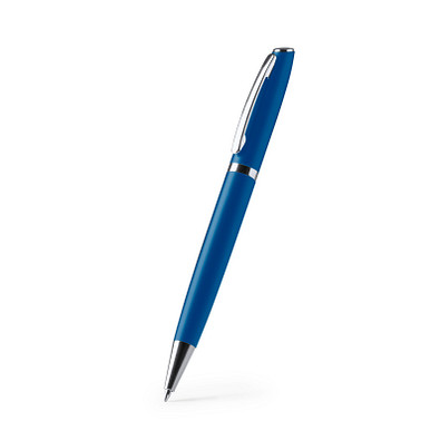 Recycled Metall-Kugelschreiber Alu-Spin, blau-metallic