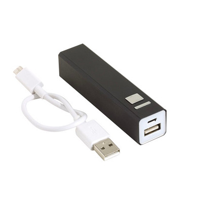 Metall-Ladegerät Powerbank, 2.200 mAh, grau Metall-Ladegerät Powerbank, 2.200 mAh, grau