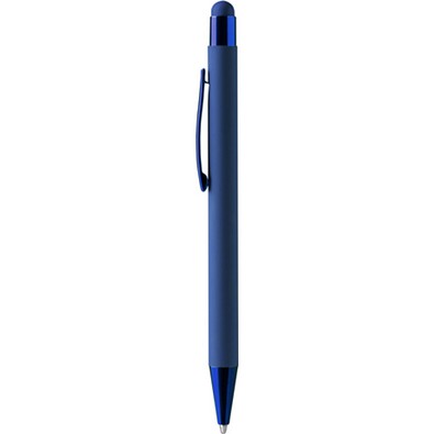 Metall Softtouch Kugelschreiber, blau