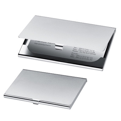 Metall-Visitenkartenetui Cornwall,grau