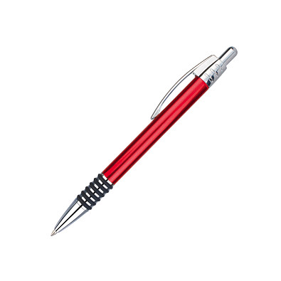 Metall-Kugelschreiber Rangun, blaue Mine, rot