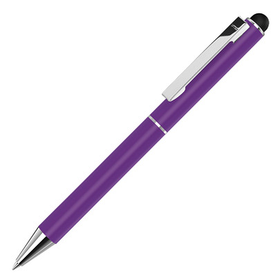 uma® Metall-Touchkugelschreiber Straight, blaue Mine, lila