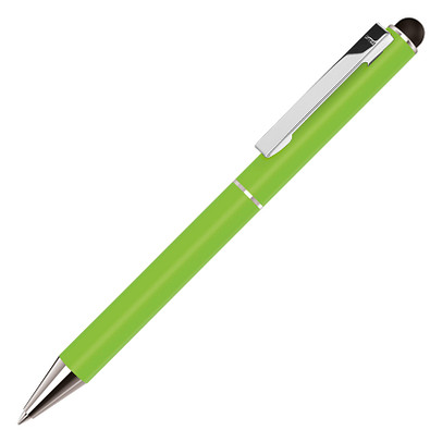 uma® Metall-Touchkugelschreiber Straight, blaue Mine, hellgrün