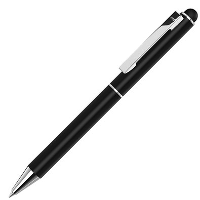 uma® Metall-Touchkugelschreiber Straight, blaue Mine, schwarz