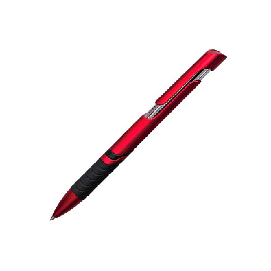 PENKO® Metallic-Kugelschreiber Johannesburg, blaue Mine, rot