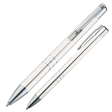 LANCE® Metall-Kugelschreiber Minsk lackiert, weiß