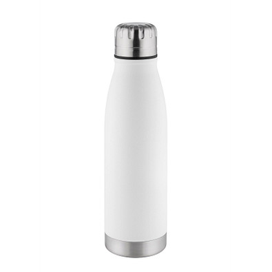 METMAXX® Edelstahl-Trinkflasche 500 ml, Antibak, weiß