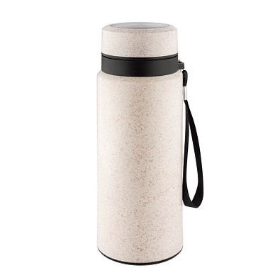 METMAXX® Kunststoff Glas-Trinkflasche Eco, 550 ml, beige