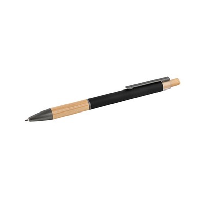 Metmaxx® Kugelschreiber SmartBambooNFC, schwarz